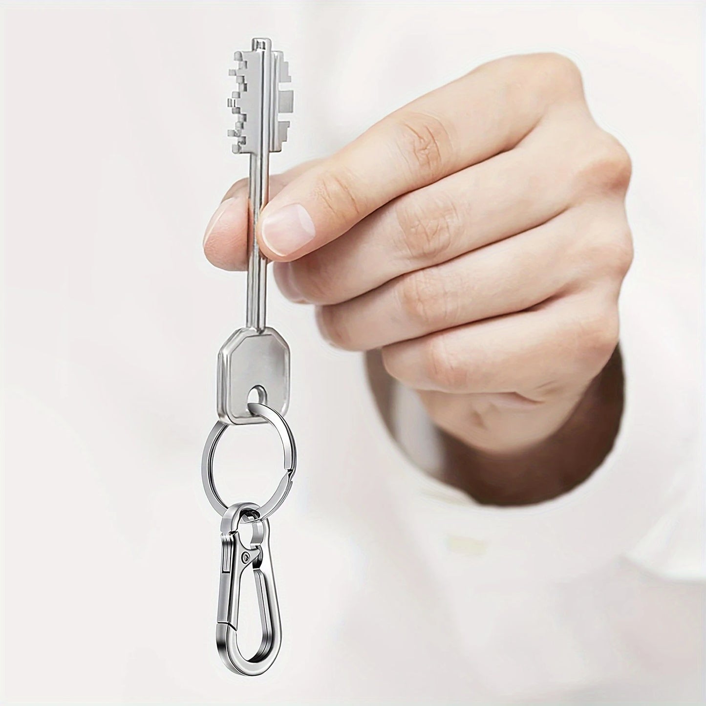 4Pcs Carabiner Clip Keychain Metal Carabiner Shape Key Ring Keyring Key Holder Clips Hook Holder Organizer for Car Keys Finder