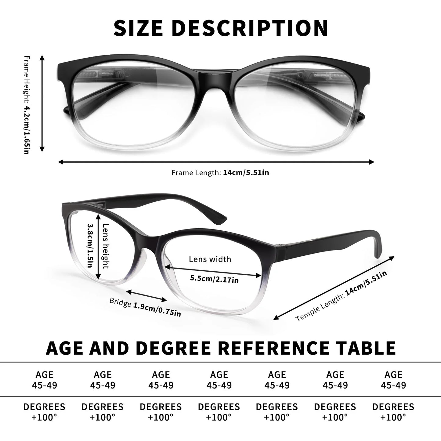 1/2/3/4/5PCS VOPHA Auto-Focus Reading Glasses Lightweight PC Frame, Unisex Design | Ideal for Computer Use & Perfect Gift Choice