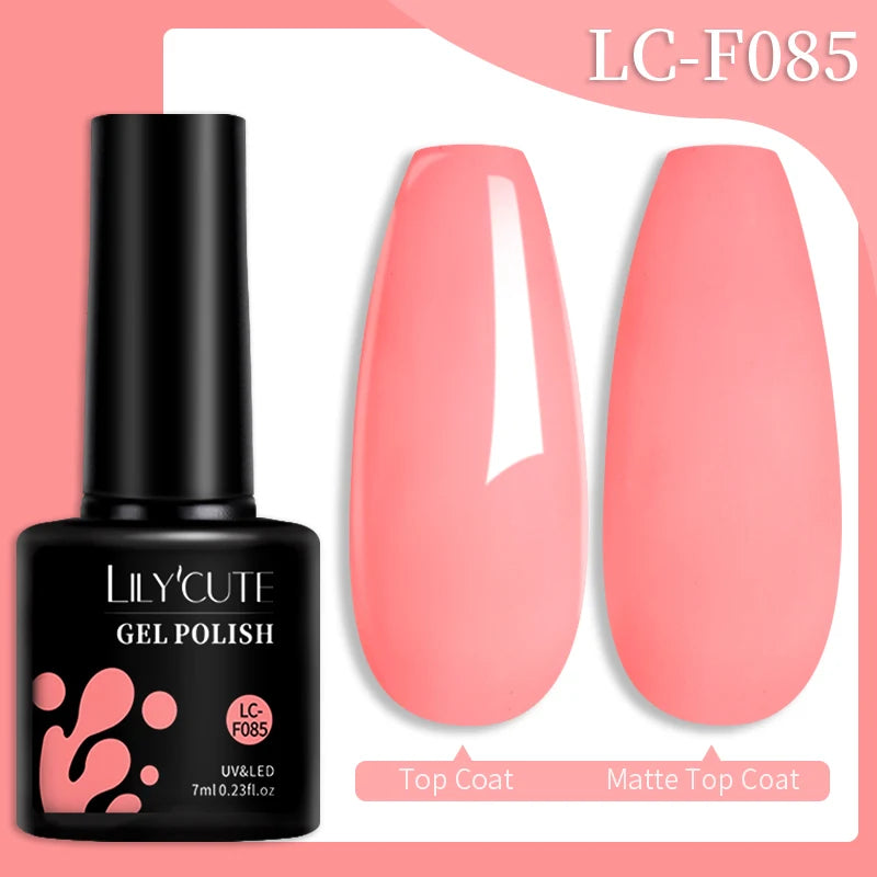 LILYCUTE 129 Colors 7ML Nail Gel Polish Nail Supplies Vernis Semi Permanent Nail Art Manicure Soak Off LED UV Gel Nail Varnishes