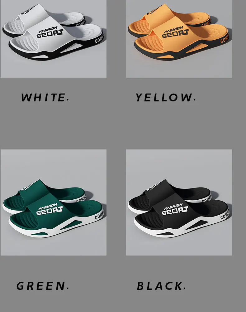 Men's Summer Fashion Slippers for Home ,Soft Soles, PVC Durable Material, Outdoor Sports and Leisure Beach Shoes for Couples