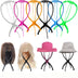 1/2/3pcs Folding Wig Stand Plastic Portable Hat Display Stand Adjustable Durable Barbershop Fashion Model Holder Home Salon Use