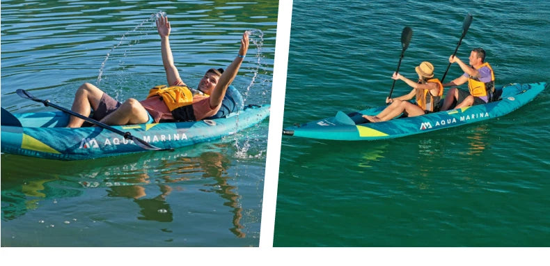 AQUA MARINA STEAM inflatable Kayak Boat 10'3"/13'6"  Drifting Inflatable Paddle Board Canoeing 1 2 Person Raft Rubber Boat PVC