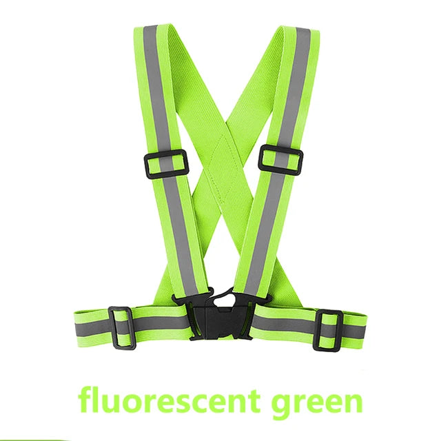 Adjustable Lightweight Reflective Vest for Outdoor Night Walking Biking Safety Gear Waterproof Running Safety Vests with Straps