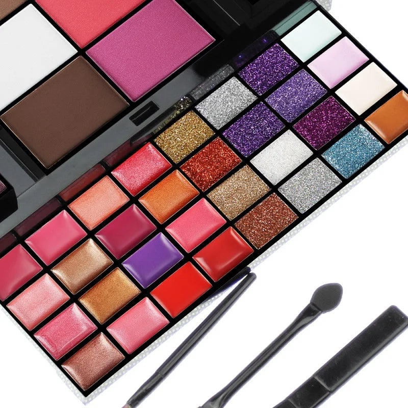 Palette de fards à paupières pailletés 40/74/78 couleurs Mat Imperméable Longue Tenue Poudre Compacte Trousse de Maquillage Outils de Maquillage pour Femmes