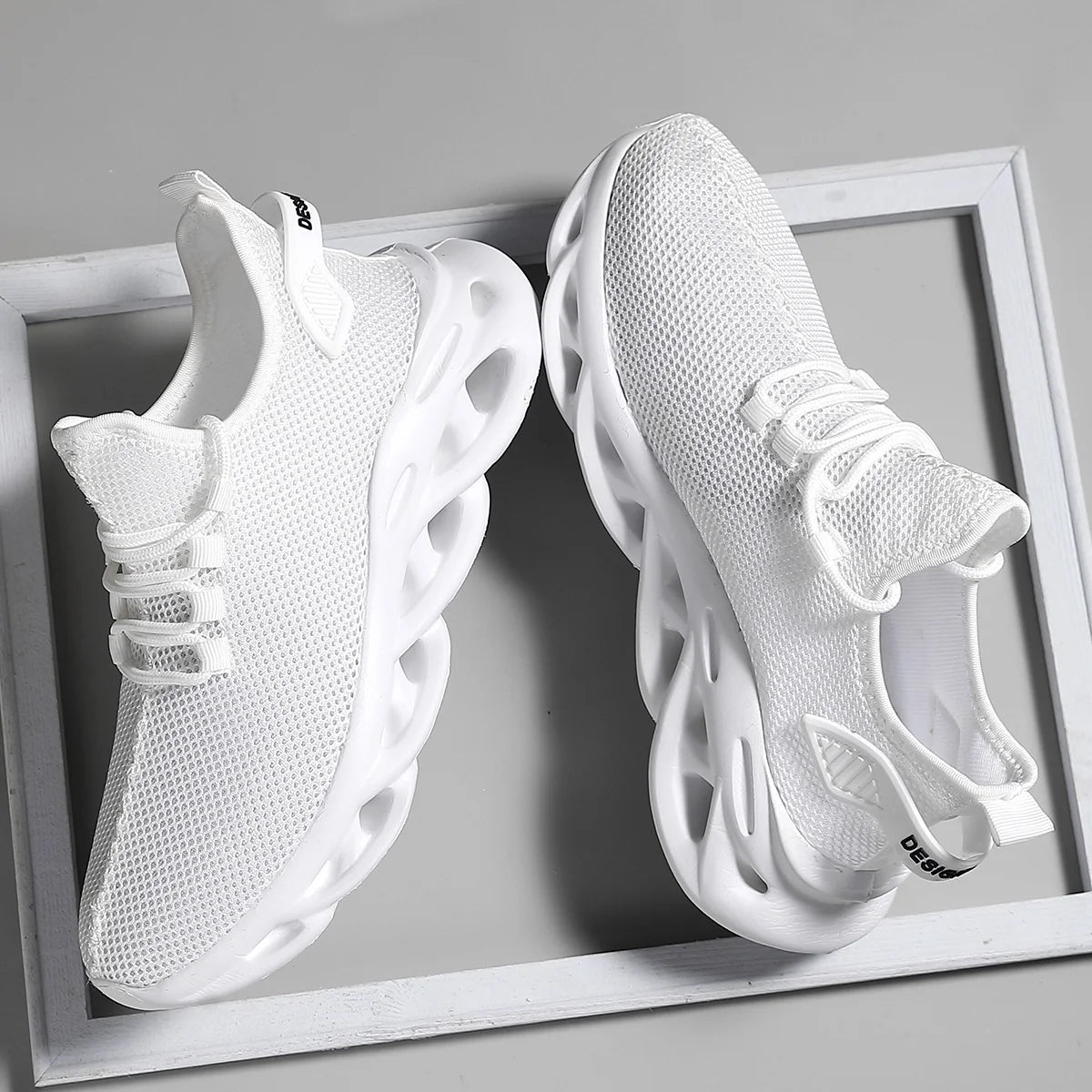 Men Casual Sport Shoes Breathable Lightweight Sneakers Outdoor Mesh Black Running Shoes Athletic Jogging Tenis Walking Shoes - Shoppiline