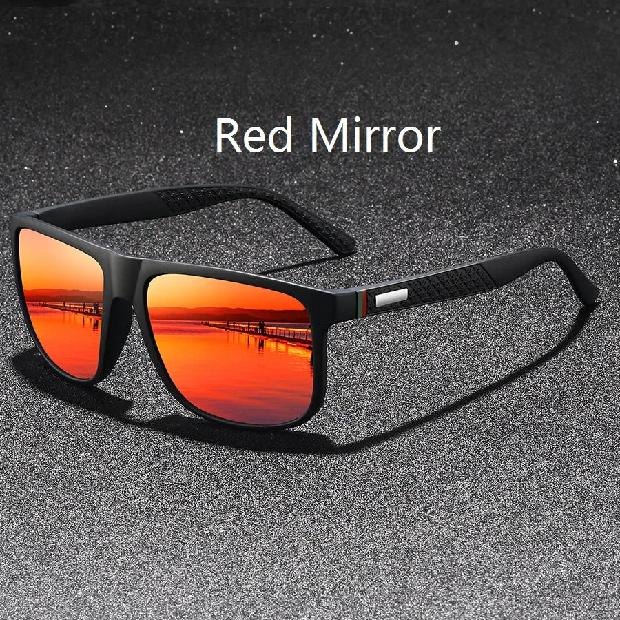 Fashion Outdoor driving sunglasses popular square frame sun glasses classic men's and women's fishing Hiking glasses