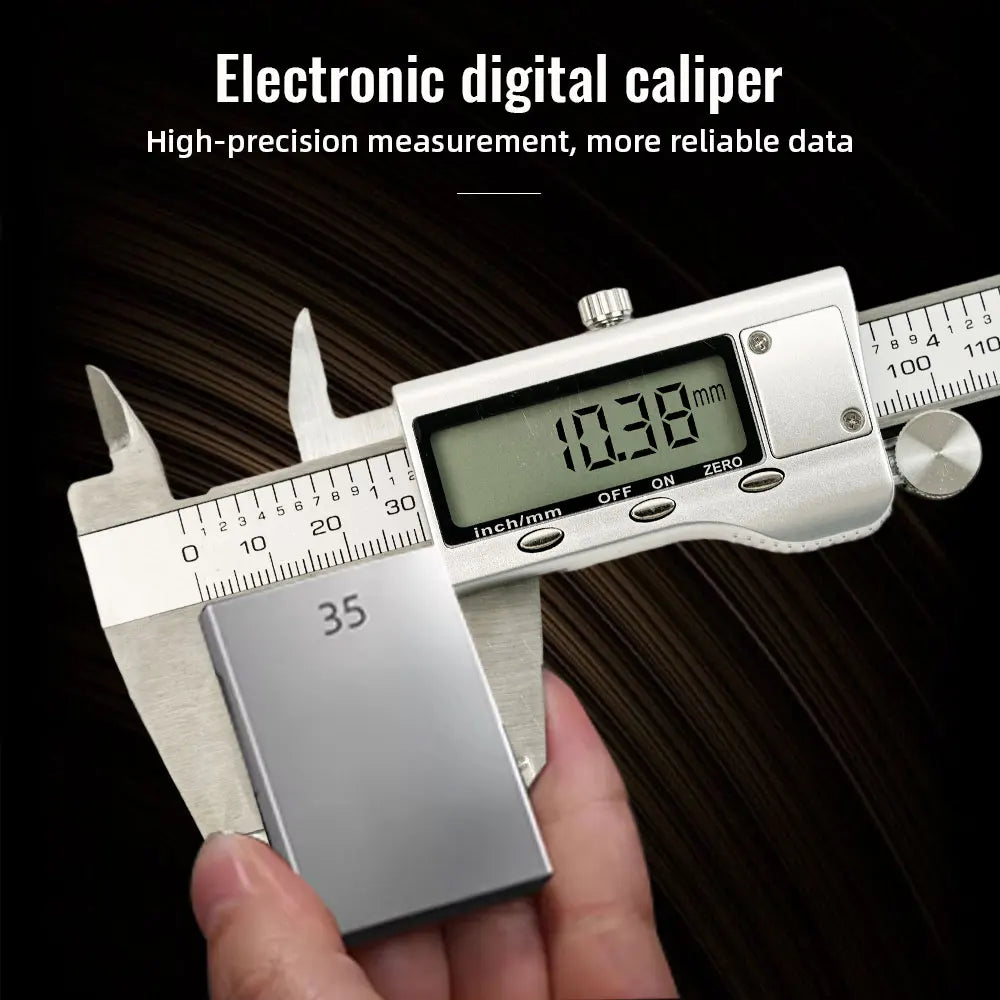 6 Inch 150mm Digital Vernier Caliper Stainless Steel Micrometer Measuring Tool Depth Ruler - Shoppiline