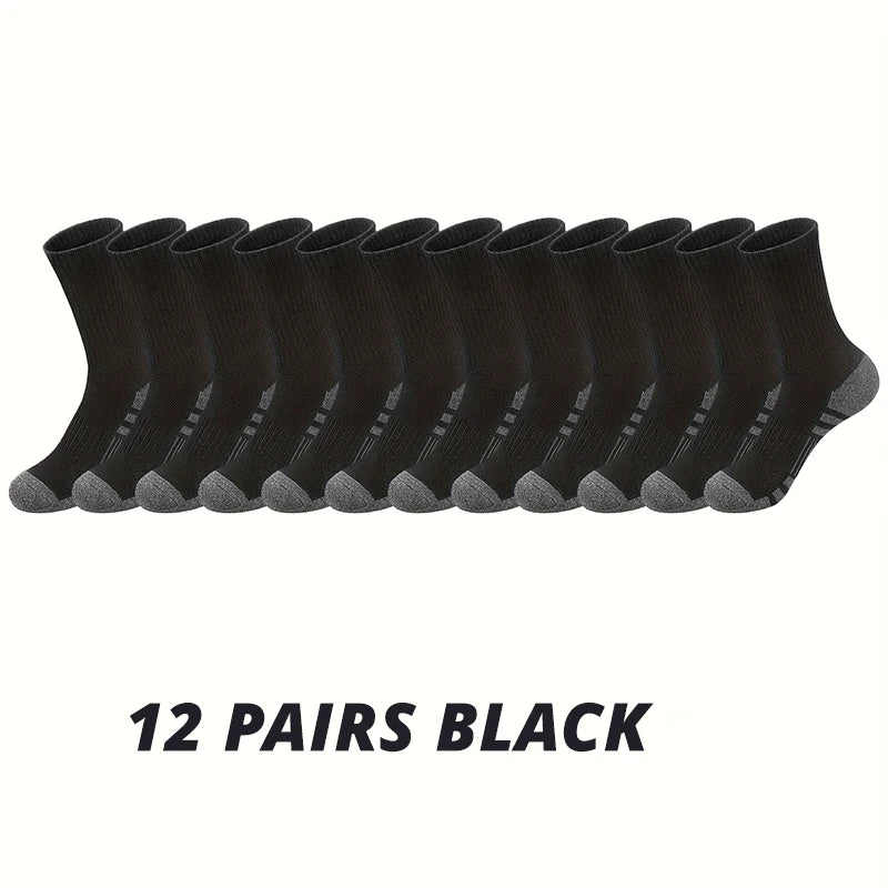 6/12 paires de chaussettes de sport pour hommes, de haute qualité, confortables, antidérapantes, pour le football, grande taille, nouveau style