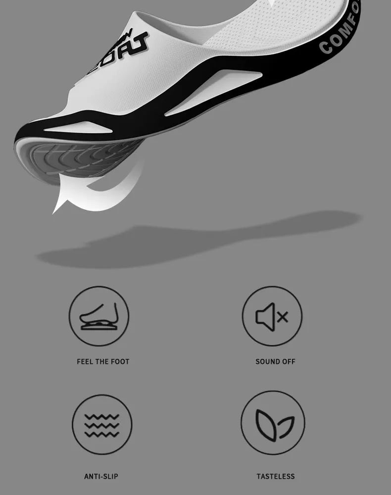 Men's Summer Fashion Slippers for Home ,Soft Soles, PVC Durable Material, Outdoor Sports and Leisure Beach Shoes for Couples