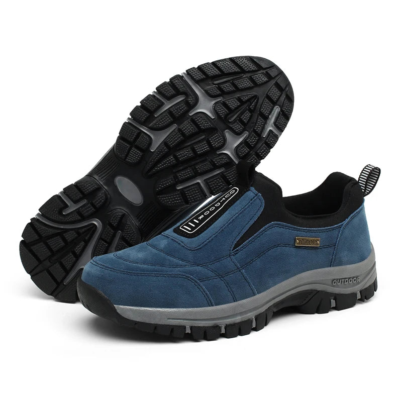 Classic Outdoor Men Sneakers Spring Slip On Casual Shoes Breathable Suede Leather Shoe Anti-skid Walking Shoe Hot Sale Footwear
