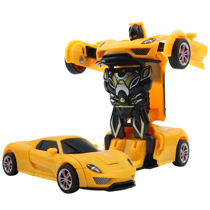 Verformbares Spielzeugauto, Trägheitsaufprall, Ein-Knopf-Verformung, Jungenpuzzle, Kollisionsverformung, Autobot-Roboter
