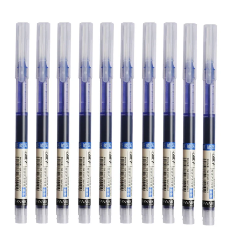 24 stylos bille à encre liquide, séchage rapide, stylo gel pour signature d'examen, pointe de 0,5 mm, encre noire et bleue, pour l'école et le bureau