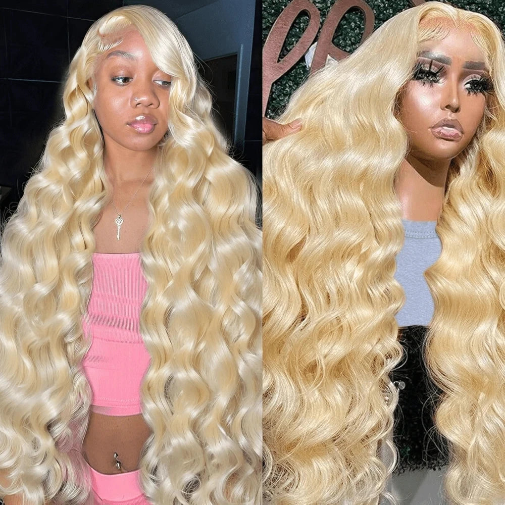 30 Zoll Honigblond Ombre Lace-Front-Perücke Echthaar 13x4 HD Lace-Front-Perücke 4/27 Highlight Ombre Body Wave Lace Frontal Ohne Kleber