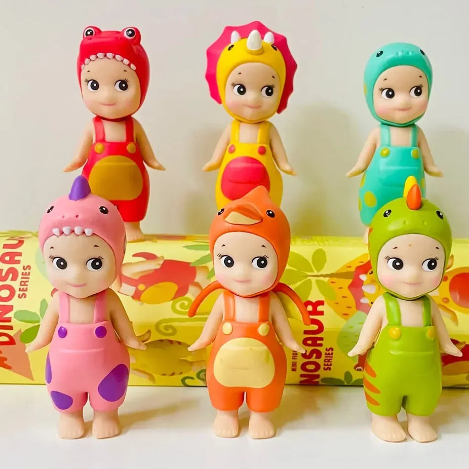 New Sonny Angel Dinosaur Series Hippers Harvest Cute Hippie Doll Trendy Car Mobile Phone Ornaments Dumplings Children'S Toy Gift - Shoppiline