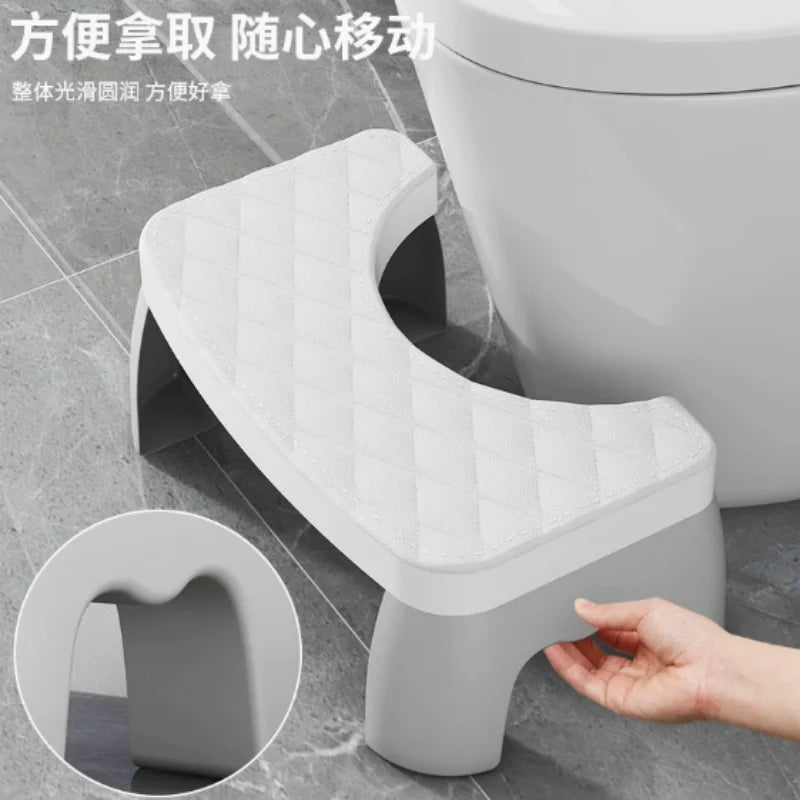 Ergonomic Squat Aid Potty Step Stool Single Waterproof Foot Rest for Toilet Suitable for Pregnant Ladies Children Adults Seniors