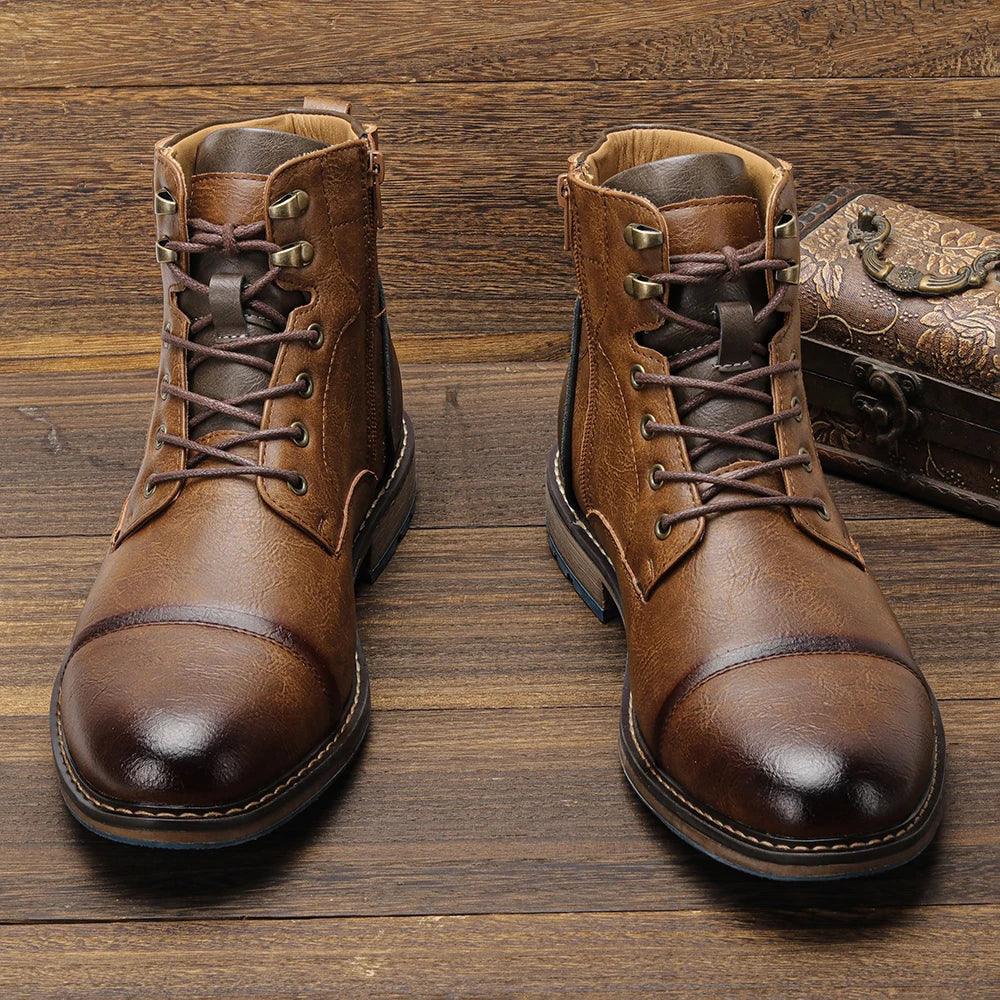 Size 7-13 Ankle Boots For Men Men's Leather boots Brand Boot for men #AL605