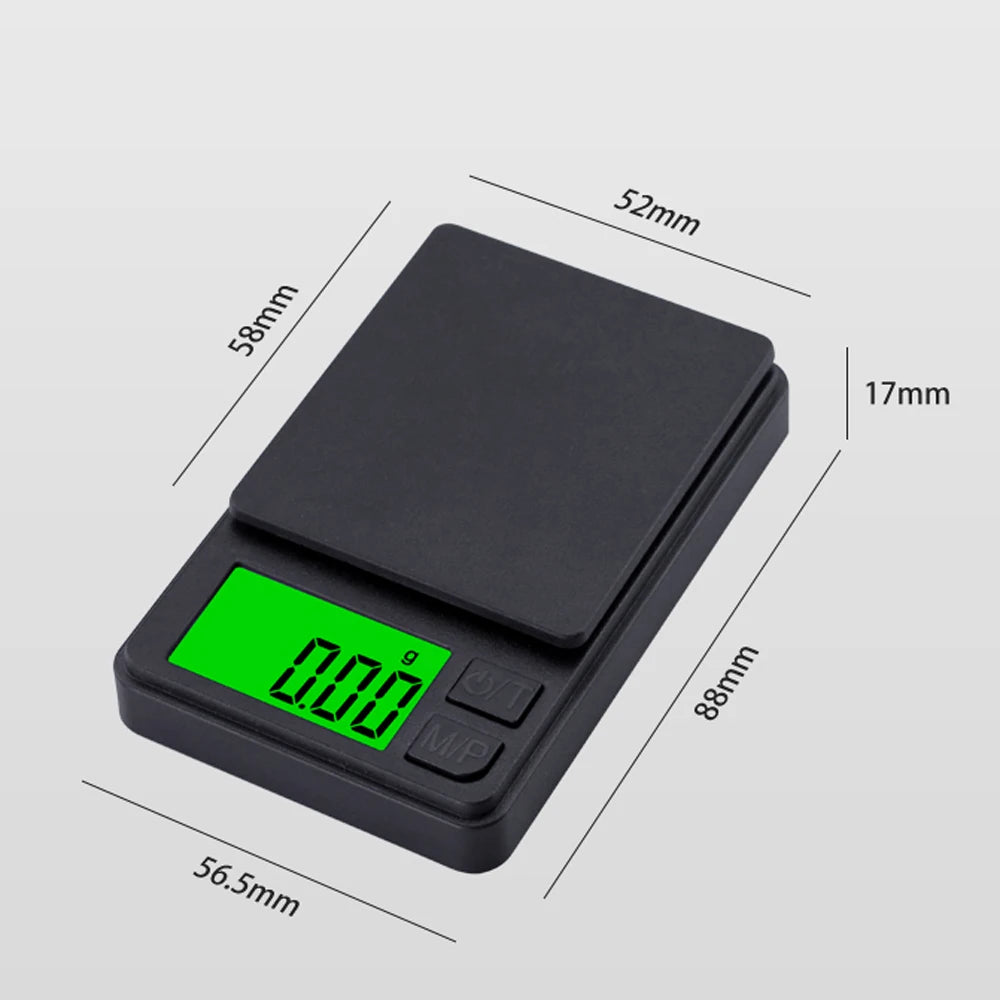 Precision Pocket Scale 1000g X 0.01g - Digital Gram Food Jewelry Ounces/Grains Scale with Backlit LCD - Mini Scale for Travel