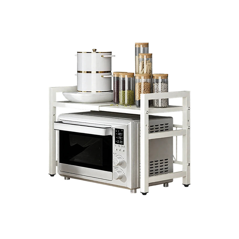 Kitchen Storage Rack Microwave Shelf Condiment Organizer Shelf Tableware Storage  Expandable 42-64cm Moisture And Rust