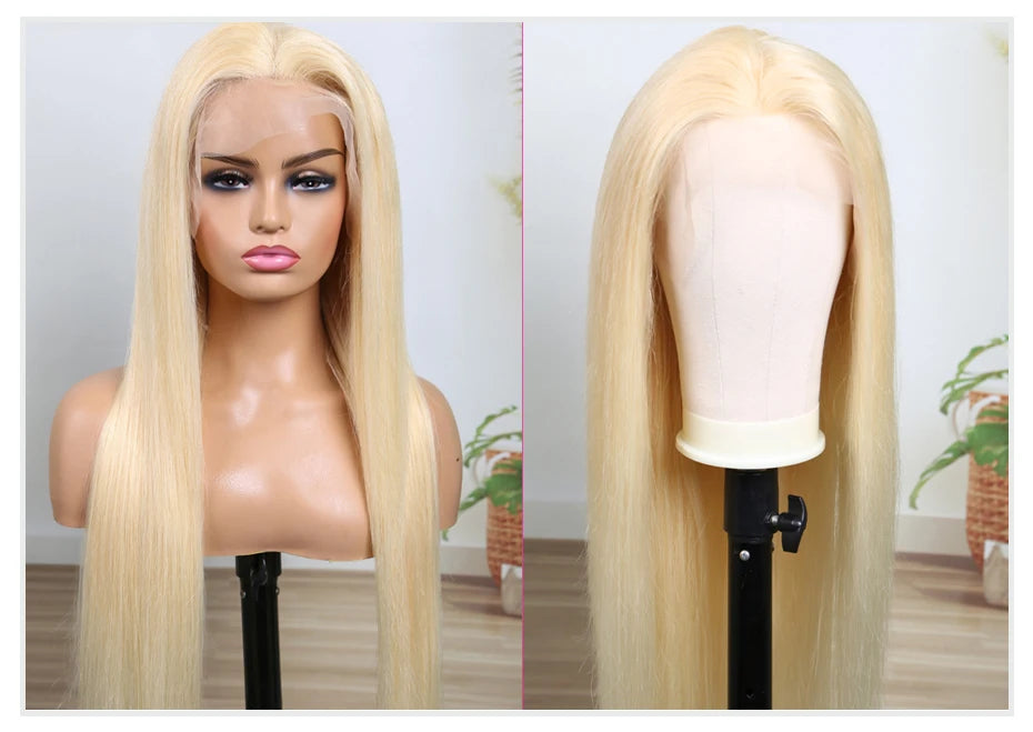 13x4 13x6 360 HD Transparent 613 Honigblond Farbe Spitze Front Echthaar Perücken für Frauen Rohes brasilianisches glattes Lace Frontal Perücke