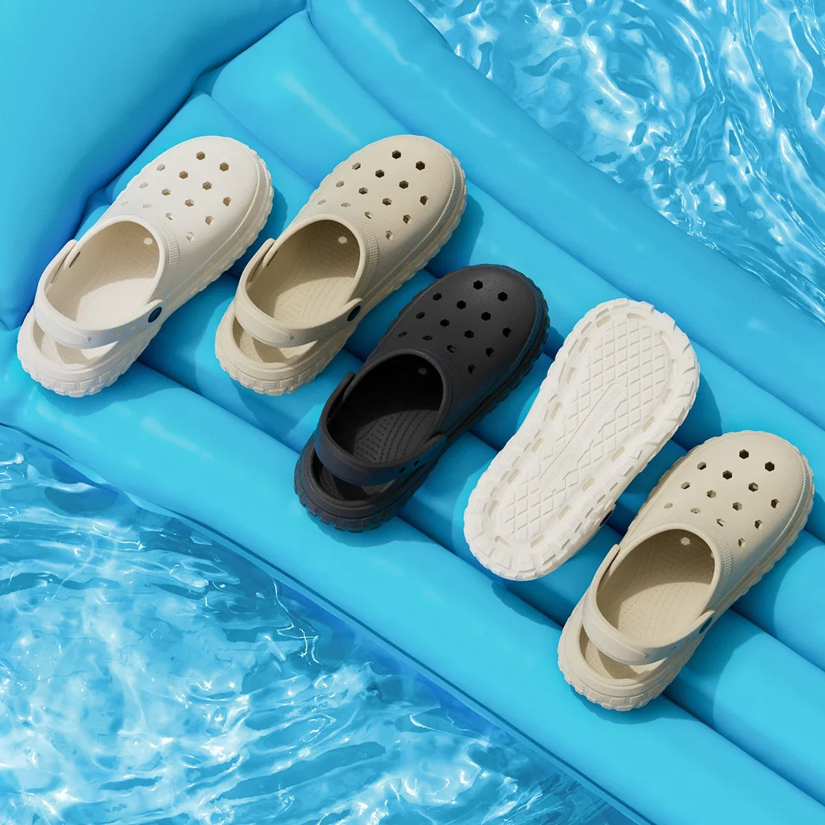 2026 Damen- und Herren-Clogs Sommer rutschfeste Outdoor-Sandalen Geschlossene Zehen Scheißgefühl Strandschuhe Dicke Sohle Weiche Sohle