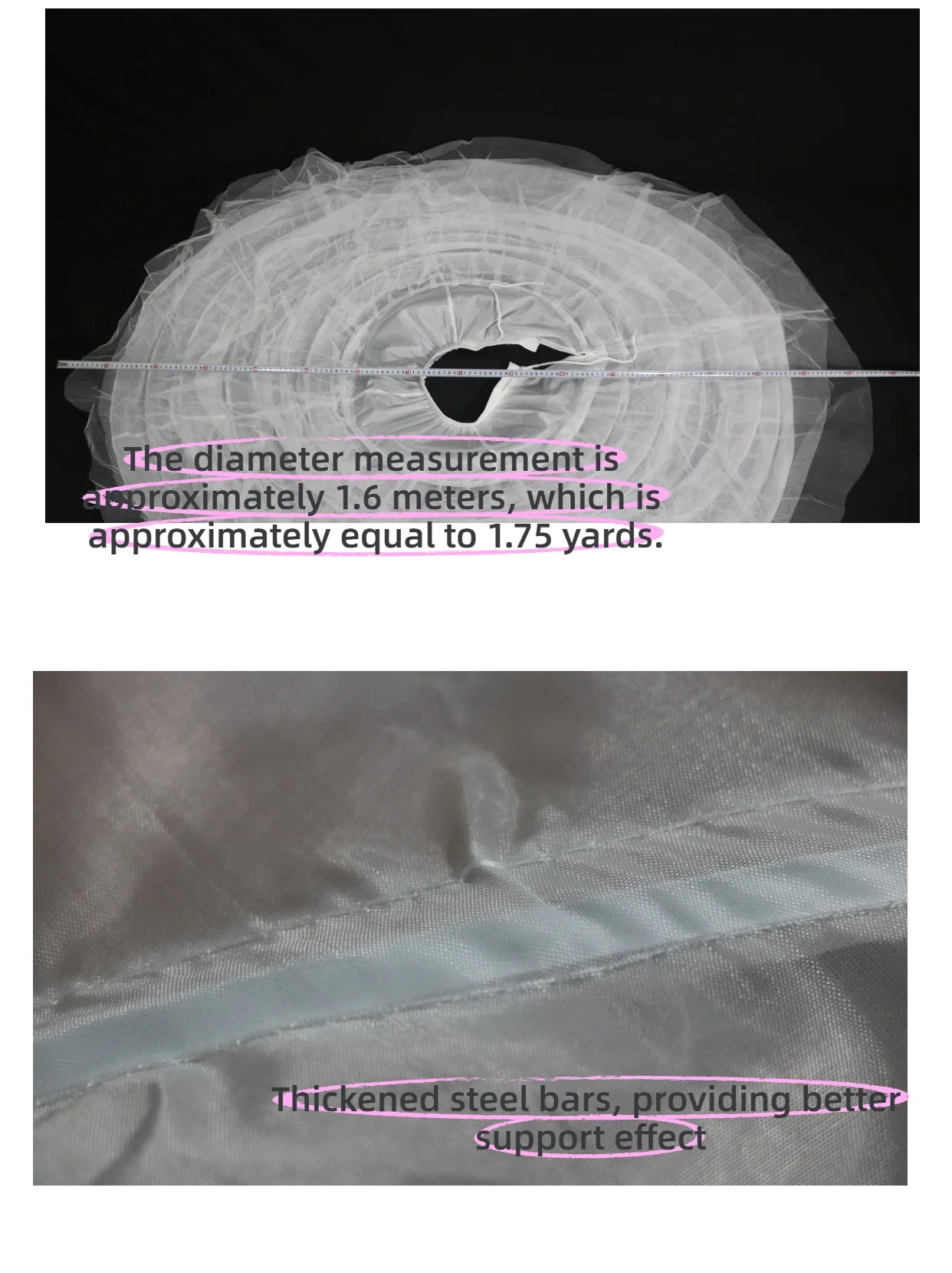 New Hot Sell 4 Hoops Big White Petticoat Super Fluffy Crinoline Slip Underskirt For Wedding Dress Bridal Gown In Stock