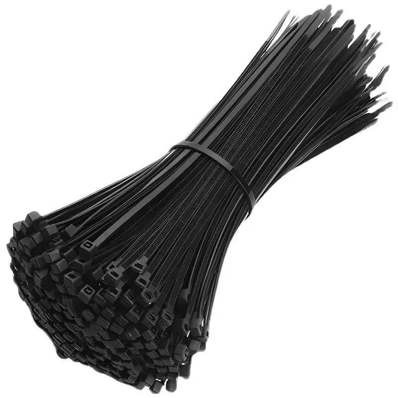 100PCS Plastic Nylon Cable Ties Self-locking Cord Ties Straps Adjustable Cables Fastening Loop Home Office Wire Zip Ties