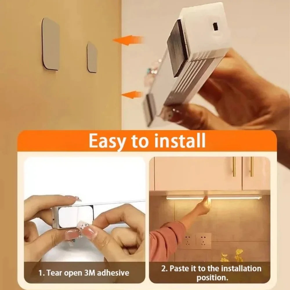 Wireless LED Night Light Motion Sensor Light Closet Night Lamp For Kitchen Bedroom Detector Light Cabinet Staircase Backlight