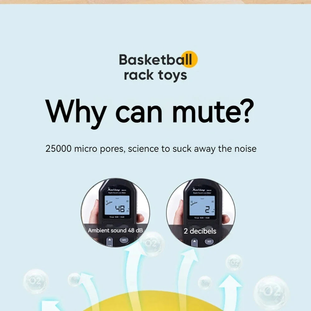 Foam Basketball Kids Silent Basketball Bouncing Mute Silent Ball Bounce Squeezable Mute Bouncing Basketball - Shoppiline