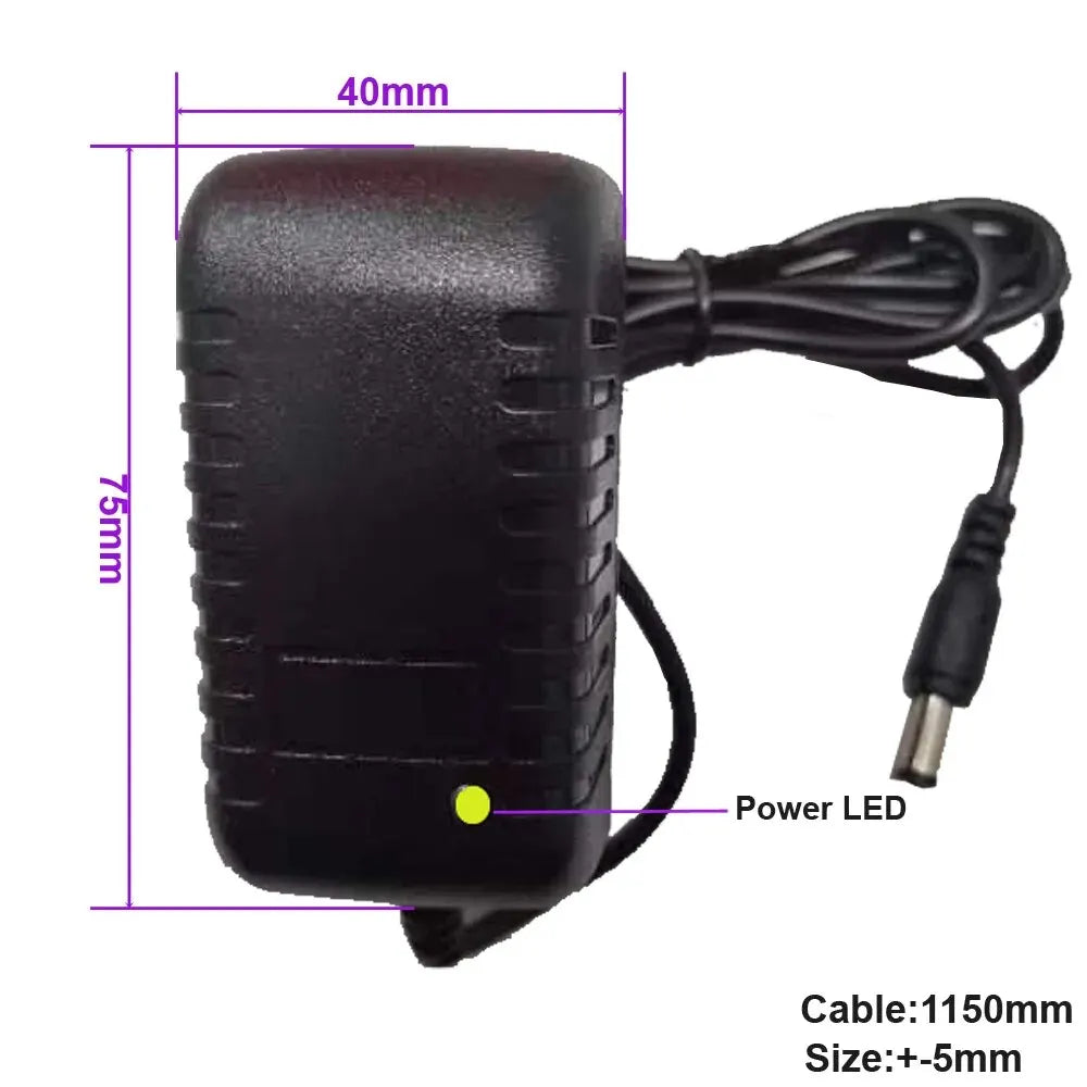 Power Adapter AC 100-240V Input DC Output Supply Charger EU 12V Universal Converter Europe Plug for Camera DVR LED Robot LED DVR