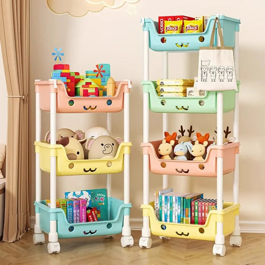 Toy Storage Trolley Bookshelf Snack Rack For Children Storage Organizer Bathroom Accessories Closet Organizer Kitchen Storage - Shoppiline
