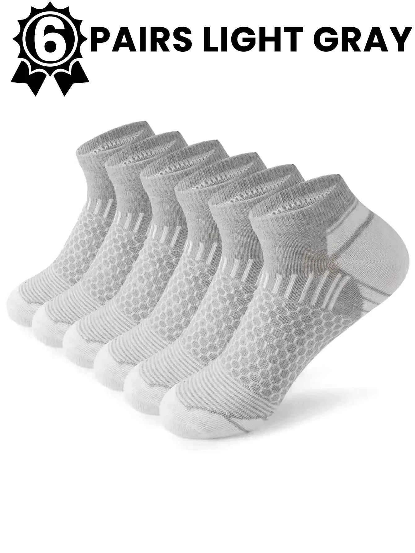 12Pairs High Qualit Athletic Socks Men's Ankle Socks Running Cyclling Waist Honeycomb Design And Firm Sports Leisure Socks Gifts