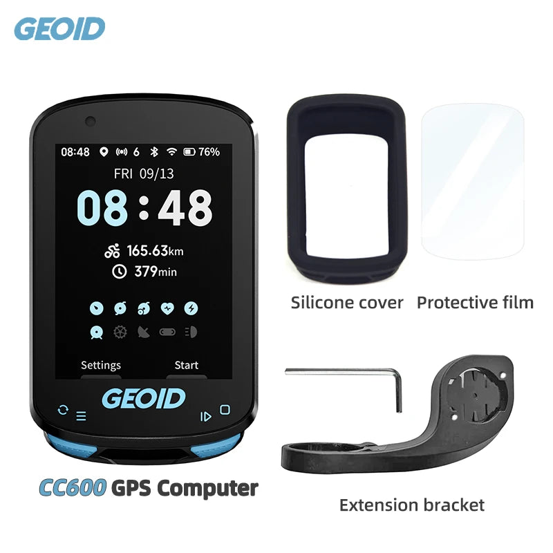 GEOID CC600 Route Navigation Bicycle GPS Computer 11 Languages Wireless Bike Speedometer Automatical WIFI ANT+ Odometer - Shoppiline