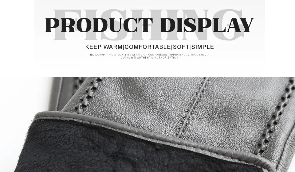 Women's sheepskin gloves winter warm plus velvet short thin touch screen driving color women's leather gloves good quality -2226