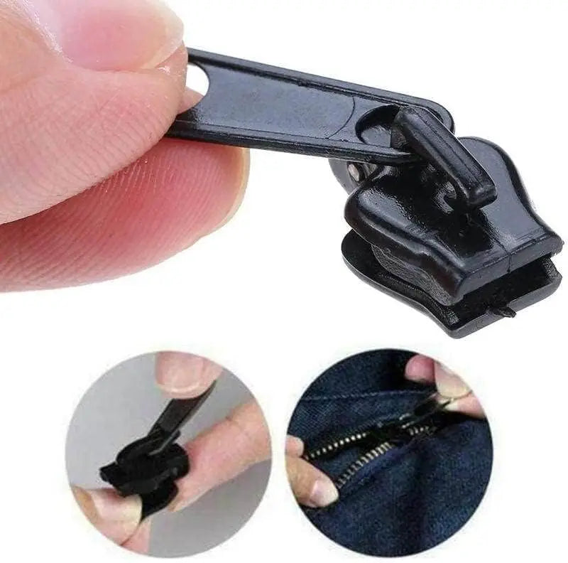 6Pcs Black Universal Instant Fix Repair Kit Replacement Zip Slider Teeth Design Arts, Crafts and Sewing