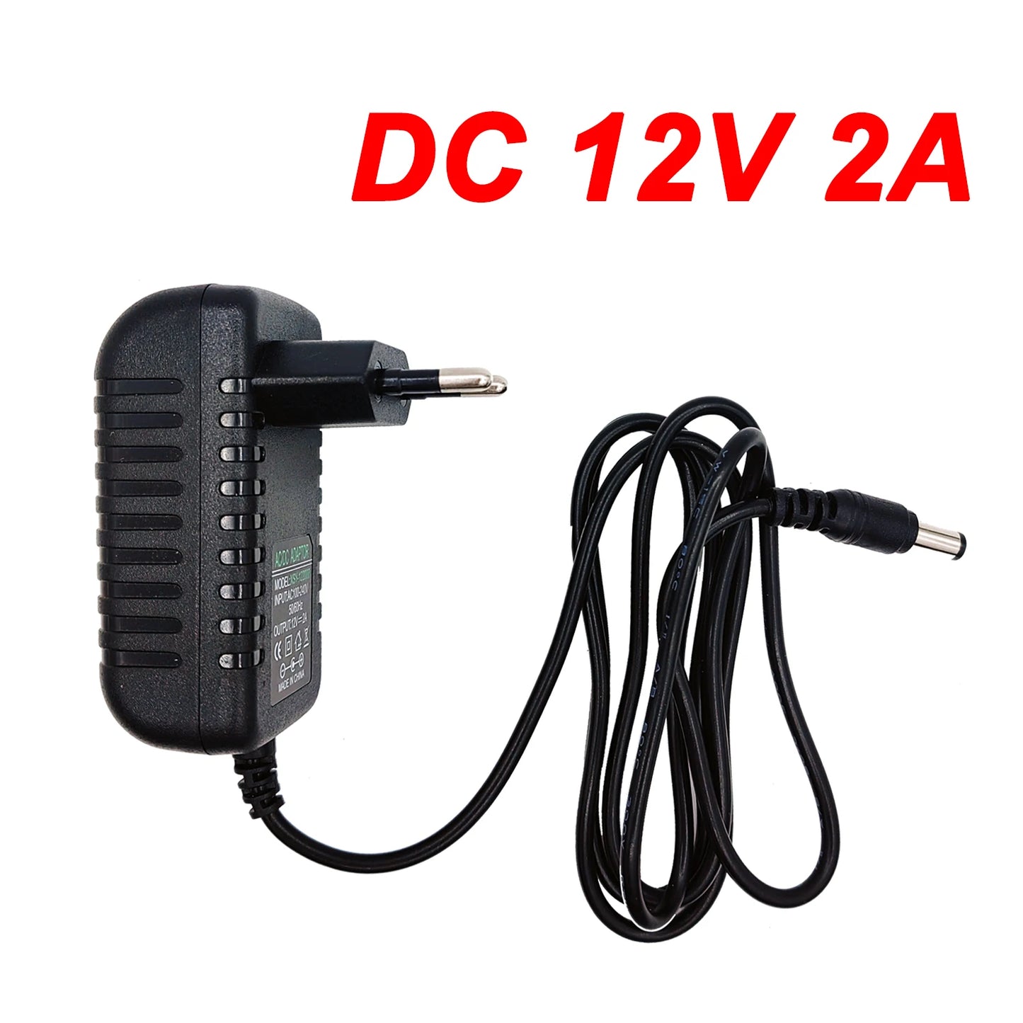 Power Adapter AC 100-240V Input DC Output Supply Charger EU 12V Universal Converter Europe Plug for Camera DVR LED Robot LED DVR