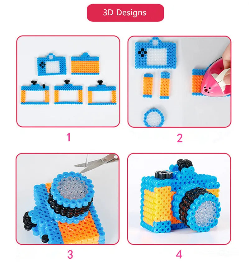 Clearance_2.6mm/5mm Perler Beads Square Pegboard 3D Puzzle Juguetes For Hama Bead Educational Toys for Children Jigsaw Puzzle Br