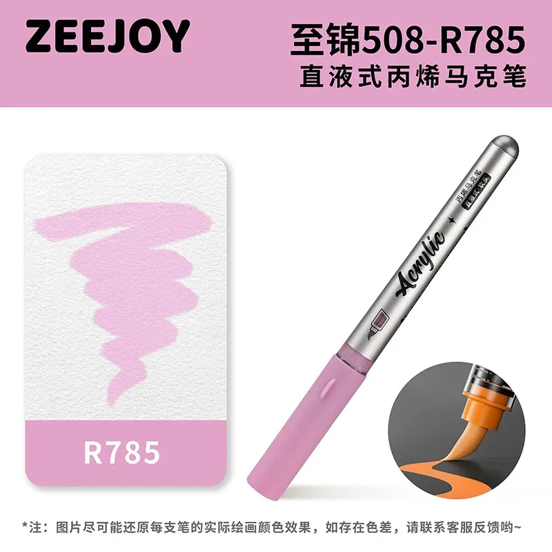 ZEEJOY 120/12/1 Colors Direct Liquid Acrylic Marker Pens Waterproof Pen Soft Brush Nib for Manga School Art Supplies Stationery