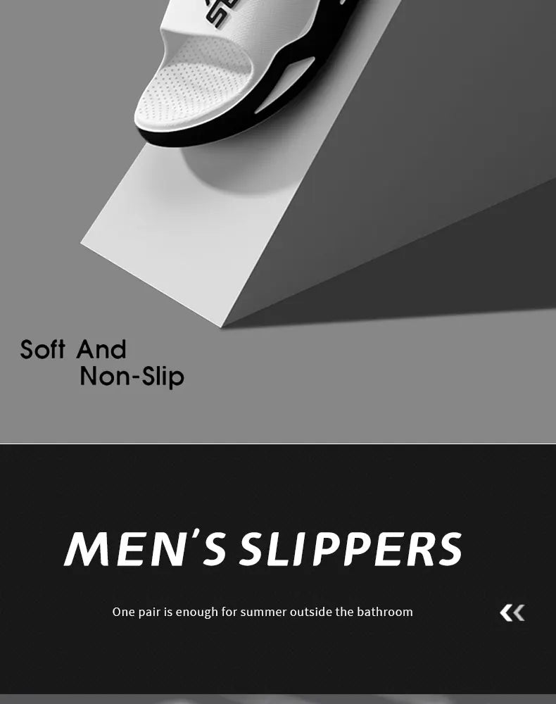 Men's Summer Fashion Slippers for Home ,Soft Soles, PVC Durable Material, Outdoor Sports and Leisure Beach Shoes for Couples
