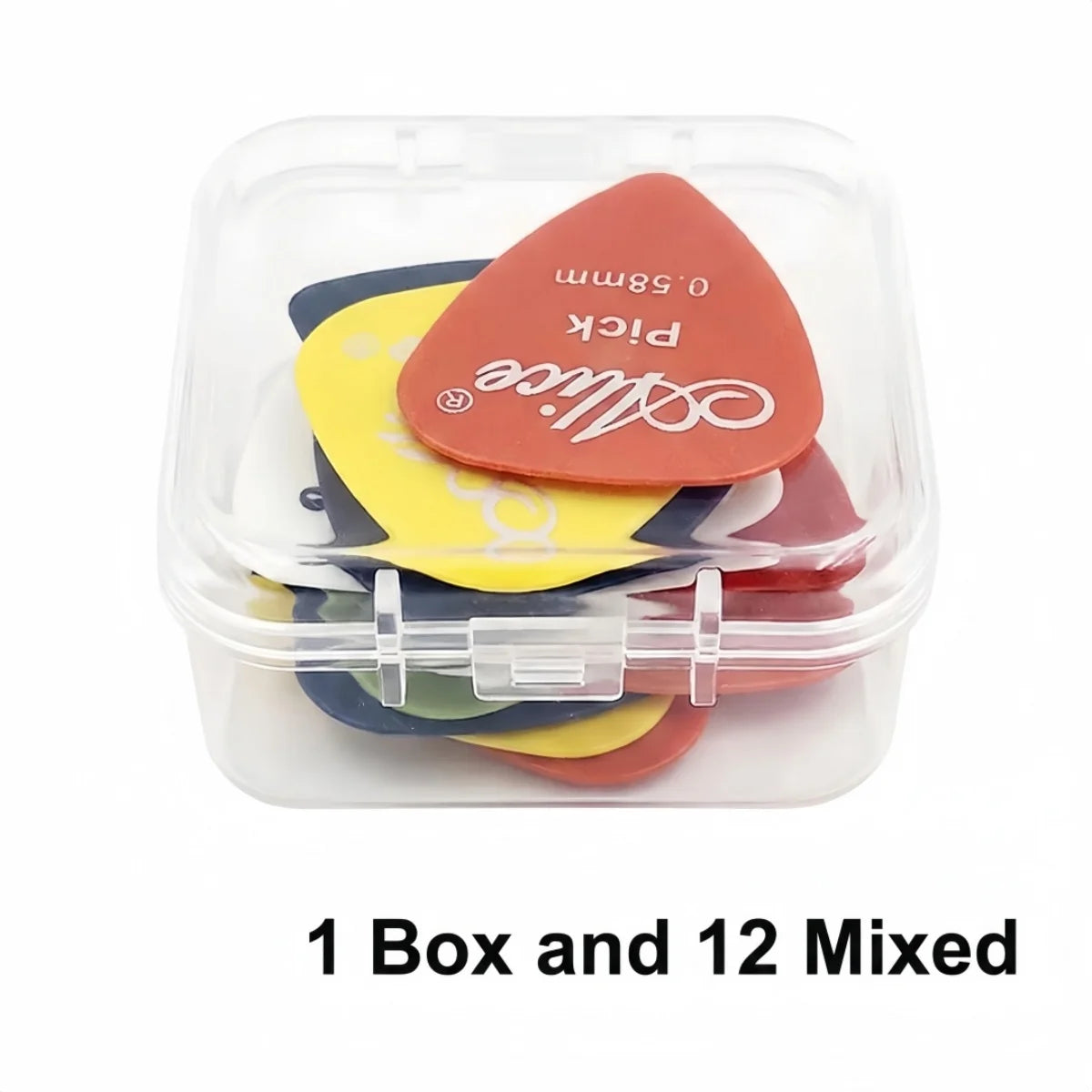 Alice 12/24/50/100 Pcs Mixed ABS Guitar Picks, Multicolor Premium Plastic Plectrum for Electric Guitar/Bass/Ukulele Accessories