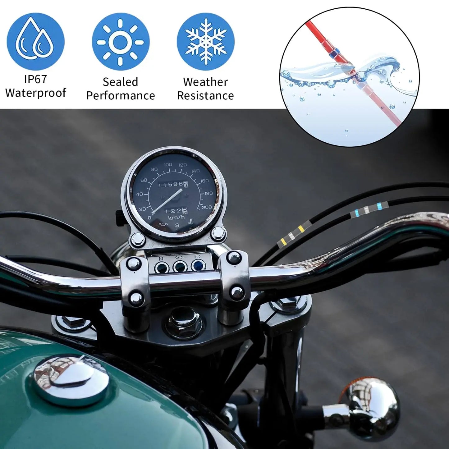 100pcs Waterproof Solder Seal Heat Shrink Butt Connectors Lug Terminals Insulated Electrical Wire Connectors for homework DIY