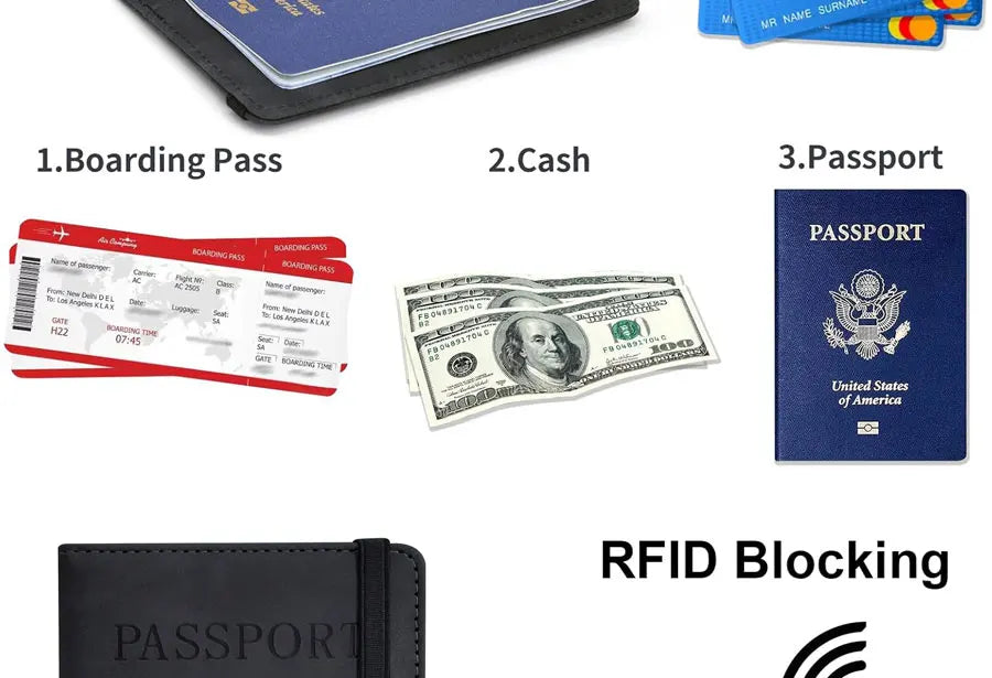 Reisepasshülle für Reiseutensilien Reisepass-Brieftaschen-Etui für Reisezubehör, Reisepassbuchhüllen für Damen/Herren