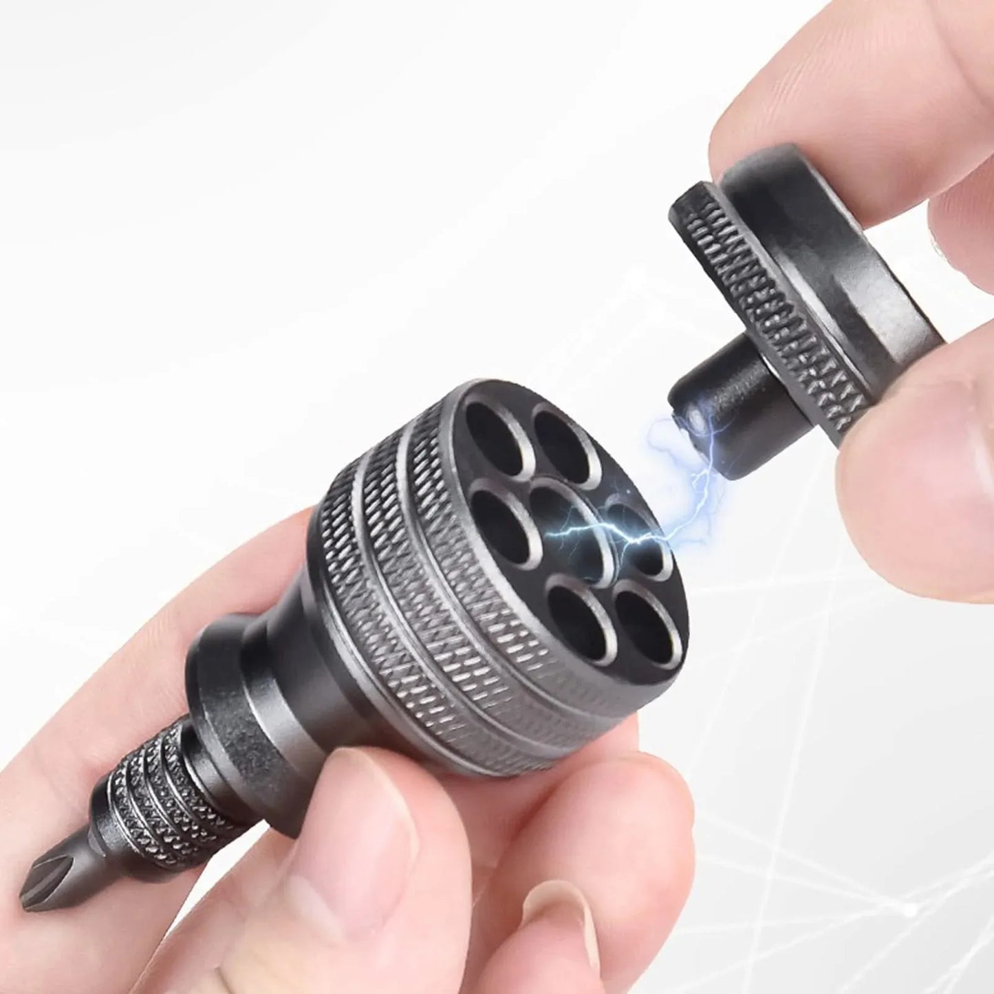 7-in-1 Mini Screwdriver Strong Magnetic Tip Palm Screwdriver Ratchet Screwdriver Mini Quick Ratchet Screwdriver Set