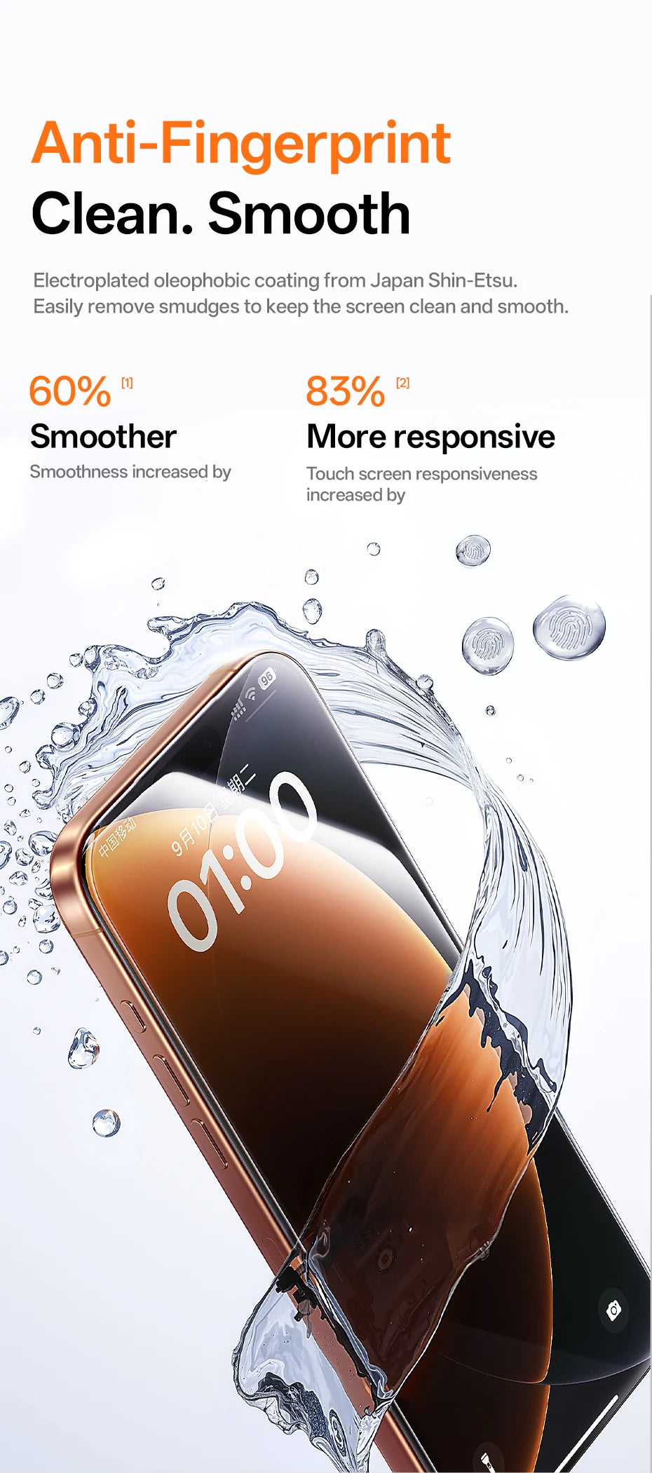 Baseus Tempered Glass for iPhone 17 16 15 14 13 12 Pro Max Screen Protector HD With Cleaning Kit Anti Peeping Dust-proof Glass - Shoppiline