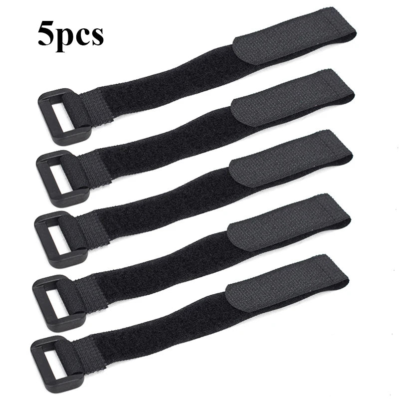 5PCS Bike Handlebar Straps Universal Nylon Tie Bands for Flashlight Gear Accessories Sticky Fastening Strap