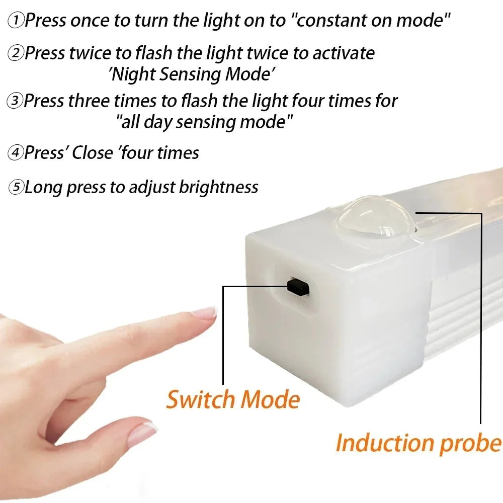 Wireless LED Night Light Motion Sensor Light Closet Night Lamp For Kitchen Bedroom Detector Light Cabinet Staircase Backlight