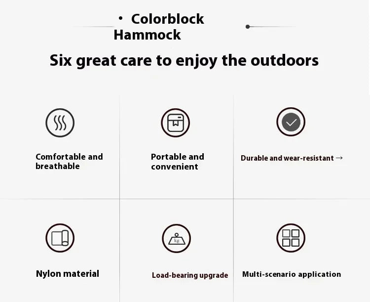 Ultra-Light Camping Hammock 300kg Load Capacity Breathable Quick-Drying Parachute Nylon Portable for Outdoor Indoor Garden