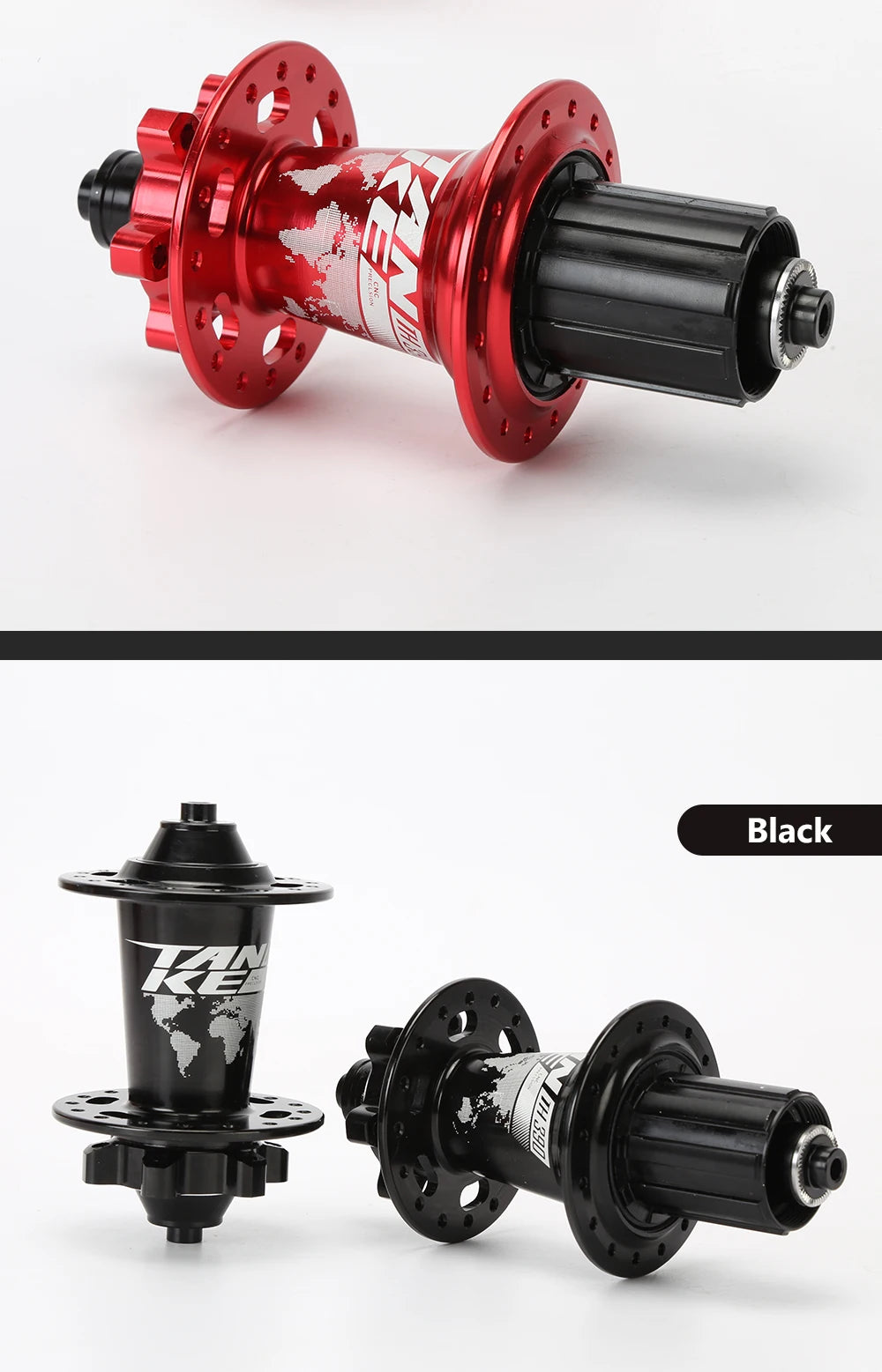 TANKE MTB 120 Click Hub 6 Bearing Bike Front Rear 28 32 36 Holes Disc Brake QR Bicycle mass thunder Noisy Cube 6 Pawl Hubs TH390