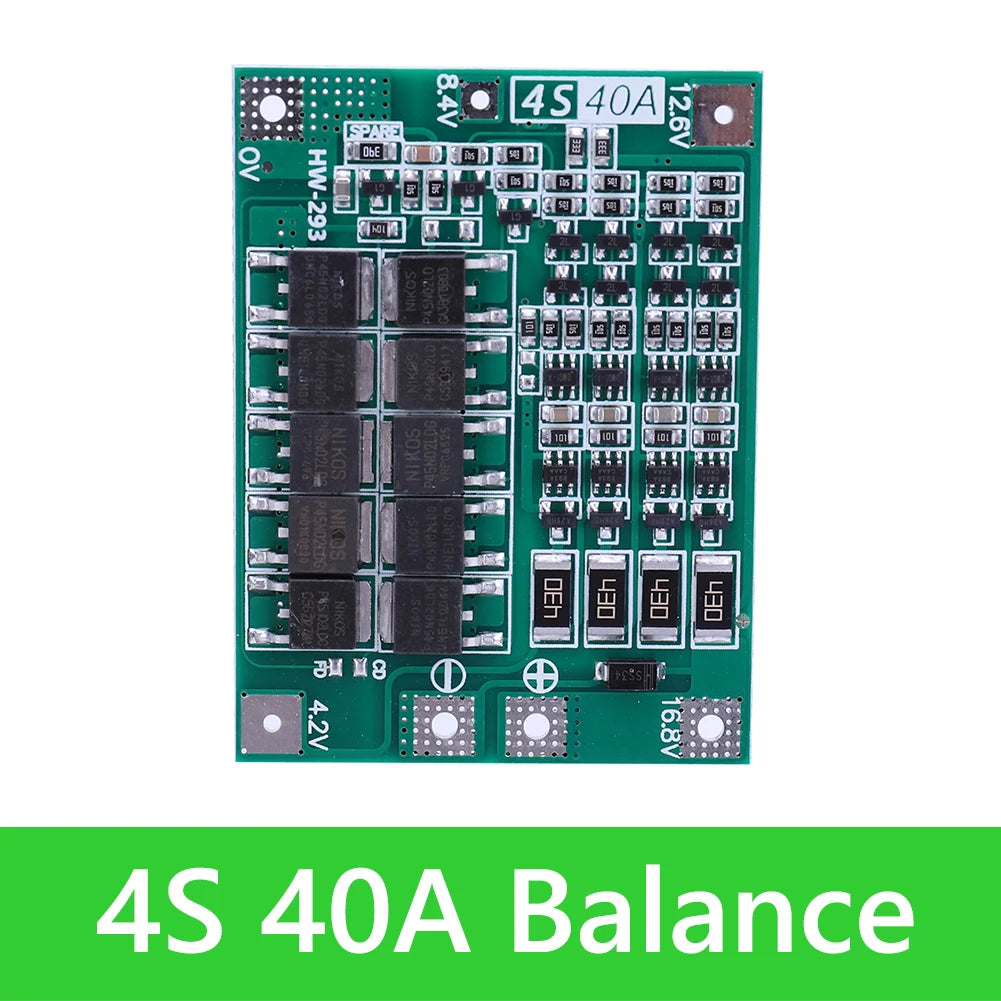 BMS 3S/4S 5A 10A 20A 25A 40A 60A Li-ion Lithium Battery Charger Protection Board 18650 For Drill Motor 12V with Enhance/Balance - Shoppiline