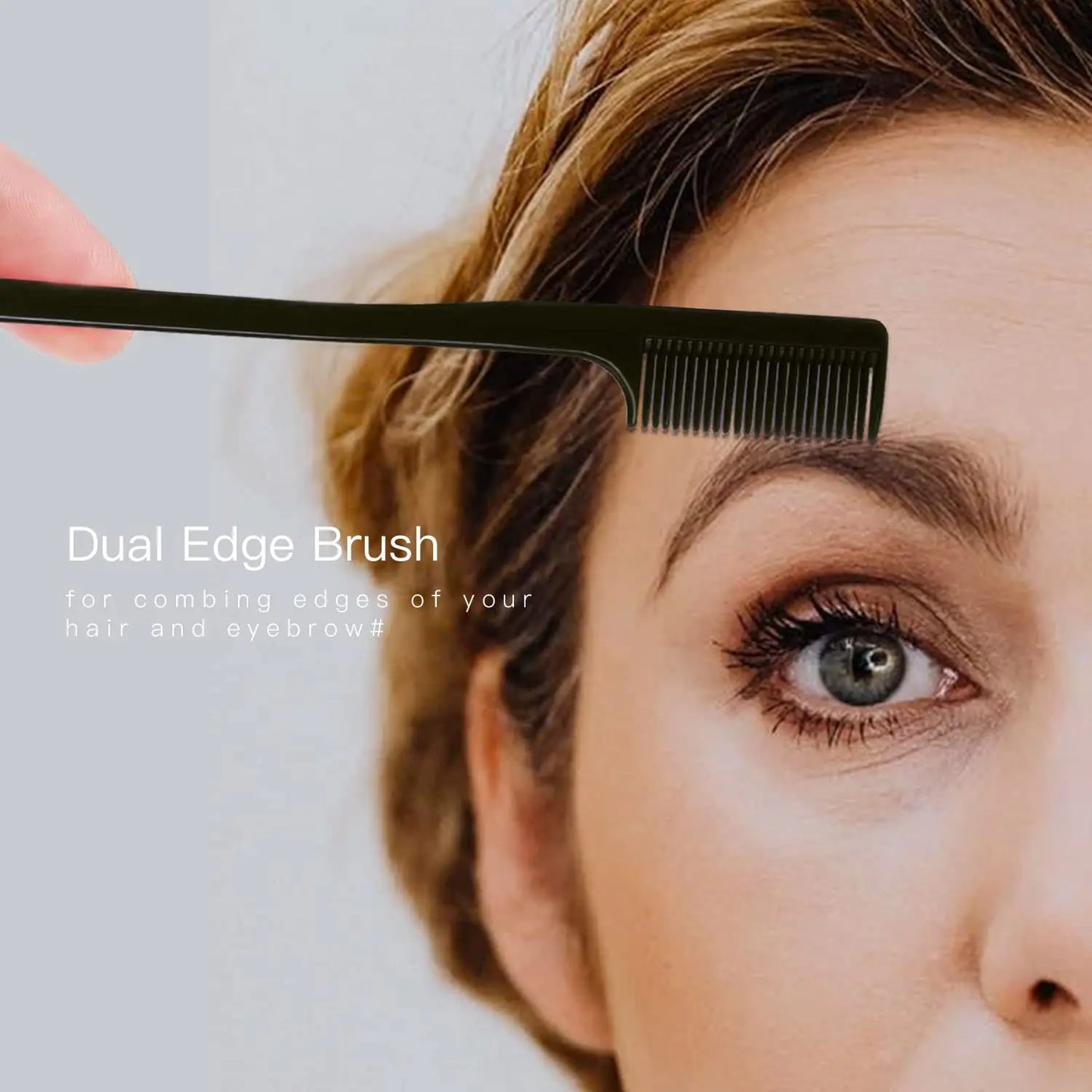 3 Pcs Styling Brush Set: Hair Brush with 3 Rows, Dual Edge Brush, and Sturdy Parting Comb for Brushing and Slicking Hair