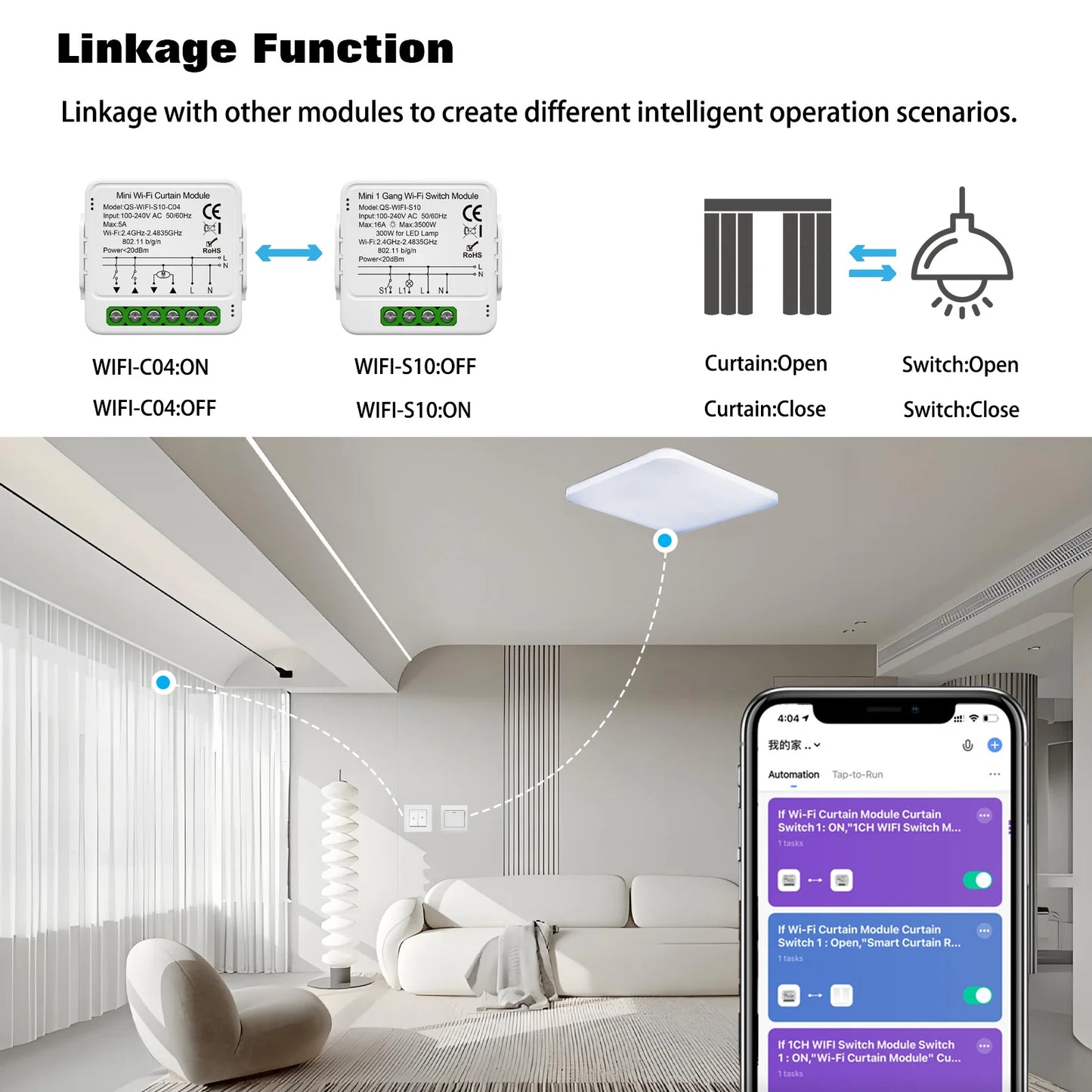 Module d'interrupteur intelligent Tuya WiFi Zigbee pour rideaux roulants, volets, moteur, contrôle par application, fonctionne avec Alexa Google Home Smart Life